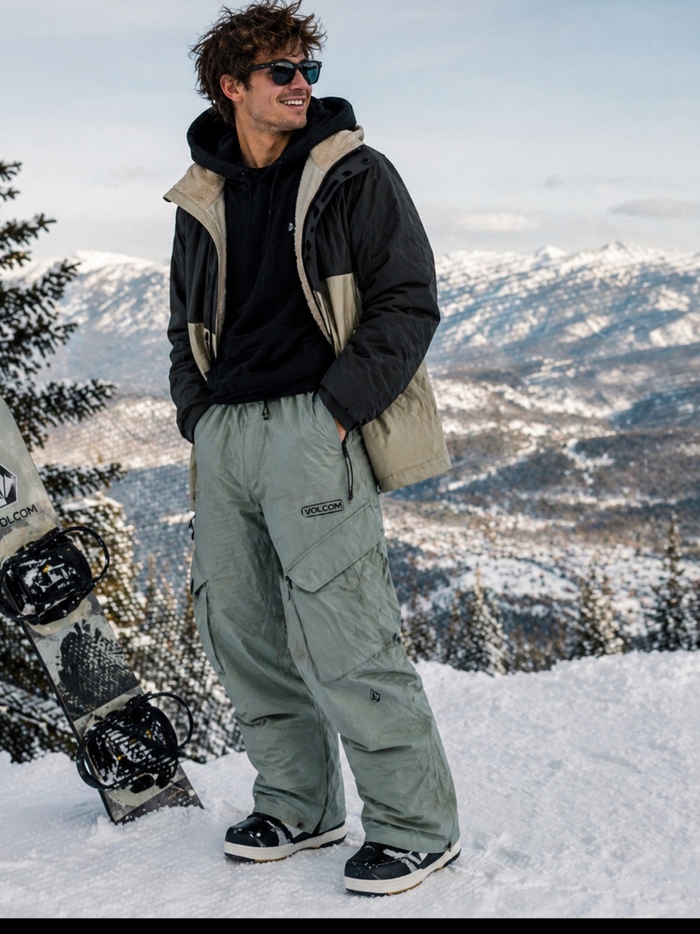 Volcom Ergo Fit Snowboard Cargo Pants Gray Men’s M 35x32